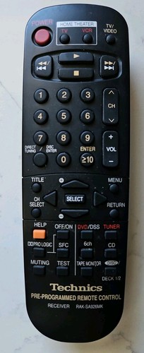 Technics rak sa926mk remote - technics,
